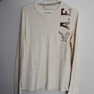 AmericanEagle White/Cream LongSleeve T Size Medium